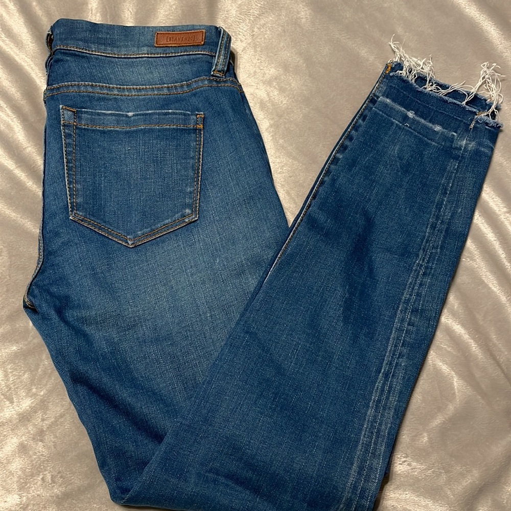 Women’s Blank NYC Skinny Jeans, Raw Hem, Size 26